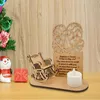 Christmas Decorations 1pcs Remembrance Candle Ornament Angel Poems To Commemorate Loved Ones DIY Wooden Rocking Chair Decoration