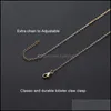 Pendant Necklaces Casual Double Circle Designer Necklace Sier Gold Chain Women Initial Eternity Interlocking Hoop Infinity Statement Dhb3W