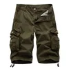 Heren shorts 8 kleuren plus maat 2948 merk zomer camouflage losse vracht mannen camo korte broek homme no riem 230130