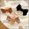 Hair Clips Barrettes Large Bow Back Head Plush Dish Female Autumn Winter Headdress Clip Shark 82 E3 Drop Delivery Jewelry Dhswy