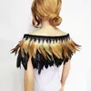 Scarves Elegant Natural Feather Shrug Shawl Shoulder Wrap Cape Gothic Collar Ties Halloween Cosplay Costume Party Bridal