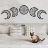 Wall Stickers Moon Decoration Wood Natural Design Interior Bohemian Style Bedroom Home