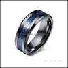 Bandringe Punk Drachenmuster für Männer Inlay Comfort Fit Edelstahl Ehering Breite 8mm Drop Lieferung Schmuck Dhfh5