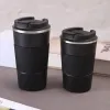 304 Stainless Steel Thermos Antislip Coffee Mugs Office Water Bottles Car Traveling Cups Double Vacuum With Rubber Bottoms and Lids tt0130