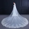 Véu de casamento véu longo véu de tule macia de tule mole com pente de pente de pente de cabelo acessórios de cabelo de véu de camada Branco marfim