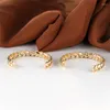 Hoop Earrings Simple Fashion Twist Braid Vintage Gold Color Engagement Earring Boho Female Big Round Metal For Women Jewelry