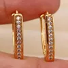 Hoop Earrings RLOPAY Statement Cute For Women Gold Color Round Luxury Jewelry Wedding Anniversary Gift Acessories