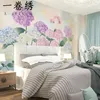 Papiers Peints Jardin Peintures Murales Salon TV Fond Papier Peint Chambre Chaud Hortensia Parfum