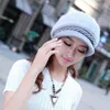 Berets Long Lifespan Trendy Female Winter Warm Cap Knitted Hat Decoration Friendly To Skin Washable For Daily Wear