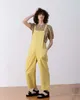 Men's Pants YUTU&MM Homemade Lemon Yellow Cotton Street Style Jumpsuit Overalls Trousers Multi Pocket Shirt Collar Cargo