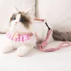 Hundhalsar Hand Holding Rope Söt bröstband Walking Cat Teddy Liten koppel Pet levererar grossist