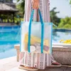 Outdoor Bags Women's Portable Handkerchief Mesh Waterproof Wash Bag Female Large Capacity Summer Beach Swimwear Storage Swimming