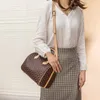 Boston Umhängetaschen für Frauen Neue Plaid Luxus Umhängetasche Shopper Mode Vintage Pu Leder Damen Weibliche Heiße Handtaschen