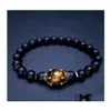 Brins de perles Naturel Tigres Oeil Couronne En Forme De Perle Bracelet Mens Bijoux De Luxe Cadeau Chaîne De Charme Apporte Bonne Chance Perlé 3377 Q2 D Dhfy9