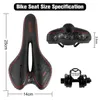 s WEST BIKING Bike MTB Mountain Road Bicyle Seat Hollow PU Leather Shock Absorbing Front Cushion Comfortable Cycling Saddle 0130