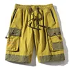 Mäns shorts 2023 Sommarlast med fickor Cotton Streetwear Casual Ribbons Bermuda Short Pants Men 230130