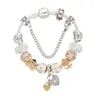 Charm Bracelets ANNAPAER 2023 Drop Heart Pendant Beads Fit Original Bracelet Taki Luxury Charms & Bangles For Women B18011