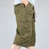 Short masculin Longueur du genou cargo été décontracté coton multiples multiples culottes pantalons courts camouflage militaire 230130