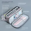 Pencil Bags Case Black Stationery Box Trousse Scolaire Large Capacity case Astuccio Canvas Estuche School Cases 230130