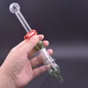 Le moins cher verre NC Kit fumer pipe à eau 14mm femelle Dab paille plates-formes pétrolières Banlancer verre brûleur à mazout tuyau avec clip en plastique Dhl gratuit