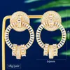 Studörhängen Siscathy Fashion Statement Geometry Circles Drop Earring For Women Wedding Party Dubai Bridal Jewelry Boucle