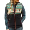 Dames jassen mode aztec geometrische vrouwen vest western stijl causale bovenkleding elegante pocket ritsjack mouwloze jas y2k overjas 230114