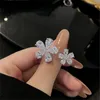 Wedding Rings Zirkoon Flower Light Niche Luxe Index Finger Ring Opening vrouwelijke vlinderontwerp gevoel Senior Temperament Fashion