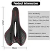 s WEST BIKING Bike Sile Cushion PU Leather Surface Silica Filled Gel Comfortable Cycling Seat Shockproof Bicycle Saddle 0130