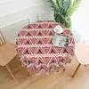 Table Cloth Ethnic Style Tribal Bohemian Pattern Tablecloths Washable Trendy Round Cover For Kitchen Dinning Parties Tabletop Decor