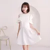 Ethnische Kleidung Dame Solid Asmmetrical Cheongsam One Shoulder A-Line Formelles Partykleid Sexy Volants Edge Hole Qipao Butterfly Sleeve