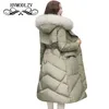 Trenchs de femmes manteaux 2023 hiver femmes longue doudoune manteau haut niveau canard garder au chaud femme pardessus plus taille à capuche col de fourrure vestes