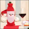 Christmas Decorations Santa Claus Gift Bags Red Wine Bottle Er Xmas Champagne Bag 31X13Cm Wq101 Drop Delivery Home Garden Festive Pa Dhkcs