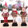 Kerstdecoraties poppen voor thuis Xmas Tree Innovative Elk Santa Snowman Decn Decor Year Giftchristmas