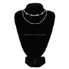 Beaded Neckor Fashion Jewelry Colorf Beads Halsband Dubbelskikt k￤rleksbrev sl￤pp leverans h￤ngsmycken DHBPM