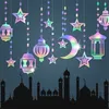 6pc/set Festival na Bliskim Wschodzie Eid Temat Party Dekoracja gwiazd księżyca wisiorka atmosfery Dekoracja Dekoracja