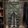 Pantaloni da uomo Pantaloni cargo casual da uomo di alta qualità tattici militari multi-tasche pantaloni slim fit militari dritti B112