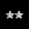 Stud Mode Liebe Dreieck Stern Wassertropfen Runde Quadrat Zirkon Monolithische Ohrringe 7 Stile Sier Ohrring Eine Woche Jwerly Geschenk für D Dhvi1