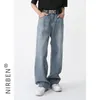 Men's Jeans Men Basic Style Fashion Loose Casual Vintage Straight Wide Leg Denim Pants Male Korean Streetwear Trousers