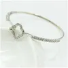 Charmarmband blanker charmiga rosguld Rhinestone Pendant Öppna manschett Bangles DH Drop Leverans smycken DHL2S