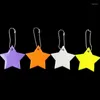 Nyckelringar Barnsäkerhetsreflektor Key Ring Star Ultra Reflective Gear Keychain för klädpåsar Ryggsäckar Strollare Rullstolar