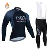 Cycling Jersey Sets Ineos Winter Fleece Thermal Team Draag kleding Maillot Ropa Ciclismo MTB Bike Bicycle Long 230130