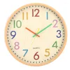 Wanduhren 12 Zoll Einfache Uhr Holzmaserung Glas Mute Modernes Design Kunststoff Reloj De Pared Wohnzimmer Dekoration