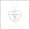 Pendant Necklaces Copper Wire Heart Necklace Somate Couple Chain Sweater Simple Fashion Drop Delivery Jewelry Pendants Dhfhx