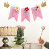 Party Decoration Birthday Banner Baby First Highchair Chair High Garland One Girl Decor Decorations 1St Showerdecoration Welcome Supplies