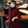 Abiti da donna Blazer elegante da donna Casual stile coreano Manica lunga Alla moda Monopetto solido Abbigliamento chic