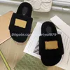 Qwertyui879 Slippers Designer Slippers Осень зима 2023 Женские теплые тапочки мода кожаная подошва маленькая шерстяная серия брендов серия 013023H