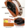 Schoudertassen mode crossbody pu splicing fleece lam naar beneden vintage tas met kwastjes brede riem klein vierkant om te winkelen