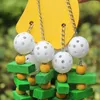 Andra fågelförsörjningar 1pc husdjur papegoja leksaker trä hållbar s tugga stor färgglad för macaw swing leksak s tillbehör 230130