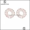 Серьги высококачественных серьгов циркона CZ Cone Round Gold/Sier/Rose Gold для женщин -свадебные украшения для женщин Z Drop Delief Dh6c4