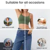 Kvinnors tankar Kvinnors sexiga vadderade sportbh longline Camisole Crop Yoga Workout Tank Tops Fitness Gym Running Beauty Back U Shape Cami